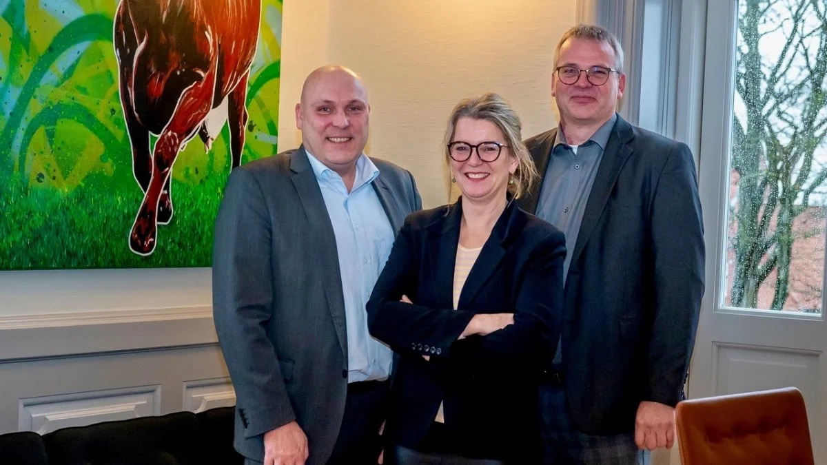 Den kommende direktion i vestjysk. Fra venstre mod højre: René Andresen, Ida Ringgaard og Svend Vestergaard.