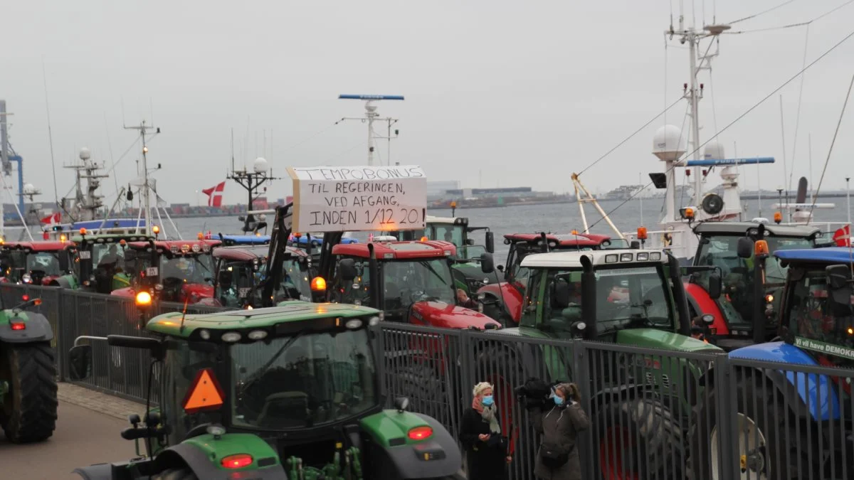 Der var op mod 500 traktorer i Københavns gader den 21. november, da der sidst blev demonstreret over regeringens håndtering af minksagen. Torsdagens markering ved Byretten på Frederiksberg bliver lidt mere afdæmpet.  Arkivfoto: Jesper Hallgren