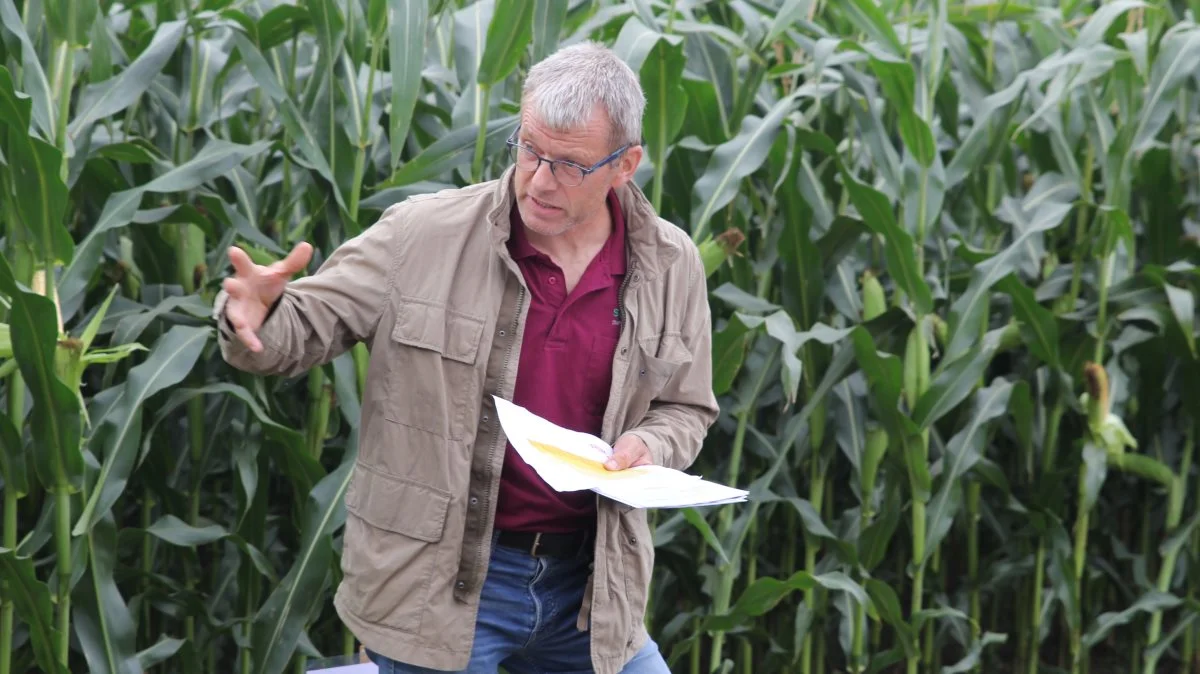 Jens Bagge, der er ansvarlig for majs og triticale hos Sejet Planteforædling, glæder sig over de gode resultater fra dette års landforsøg i majs. Arkivfotos: Henriette Lemvig