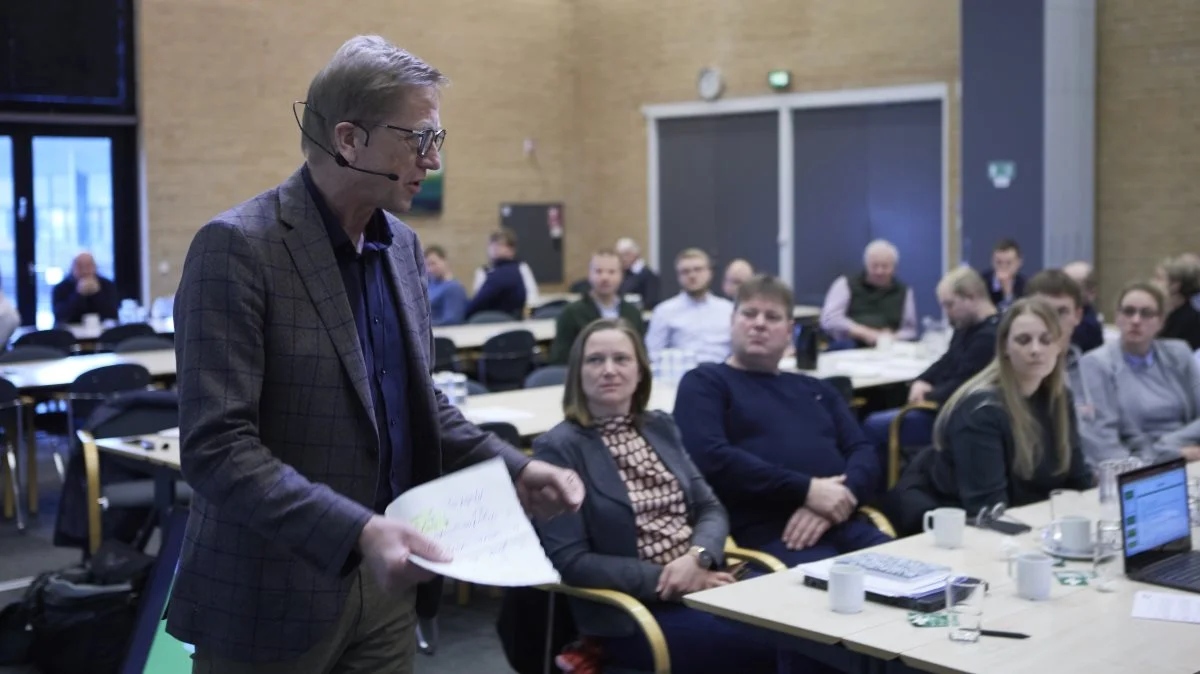 EU-parlamentariker Asger Christensen (V) gæstede det fynske kvægårsmøde.

