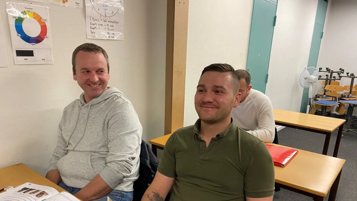 29-årige Bohdan Dudnyk er glad for at få fælles danskundervisning med alle sine kollegaer på Sølvbakkegaard. Foto: Djursland Landboforening