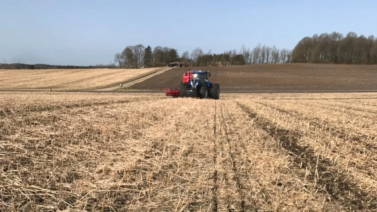 Foreningen for reduceret jordbearbejdning i Danmark er selvfølgelig ikke begejstrede for udsigterne til en CO2-afgift i landbruget. - Men kommer afgiften, vil vores medlemmer være bedre stillet. De pløjefri landmænd har nemlig udsigt til en negativ afgift, fordi de lagrer kulstof i jorden fremfor at udlede det, vurderer FRDK. Foto: FRDK