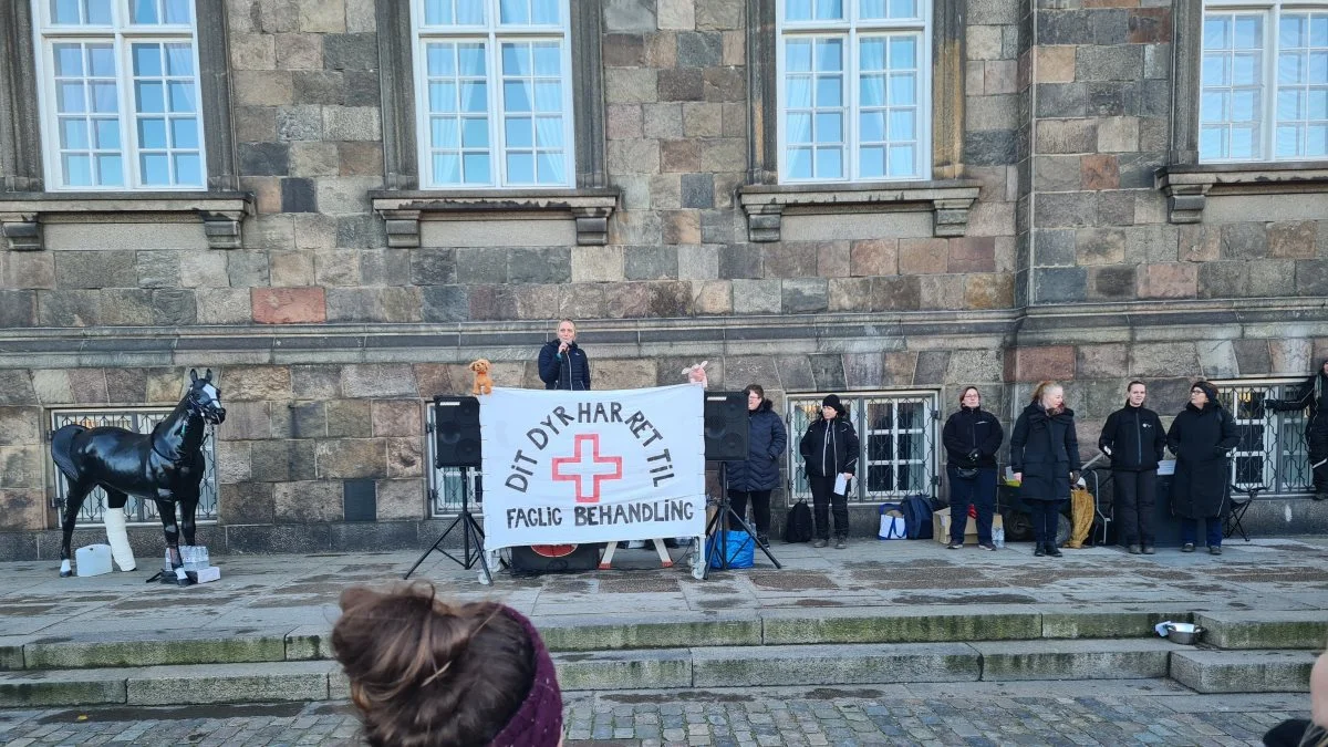 Arrangørerne af tirsdagens demonstration var godt tilfredse med fremmøde og de politiske udmeldinger, der er kommet efter, at sagen er blevet taget op i flere medier.  Fotos: Henning K. Andersen