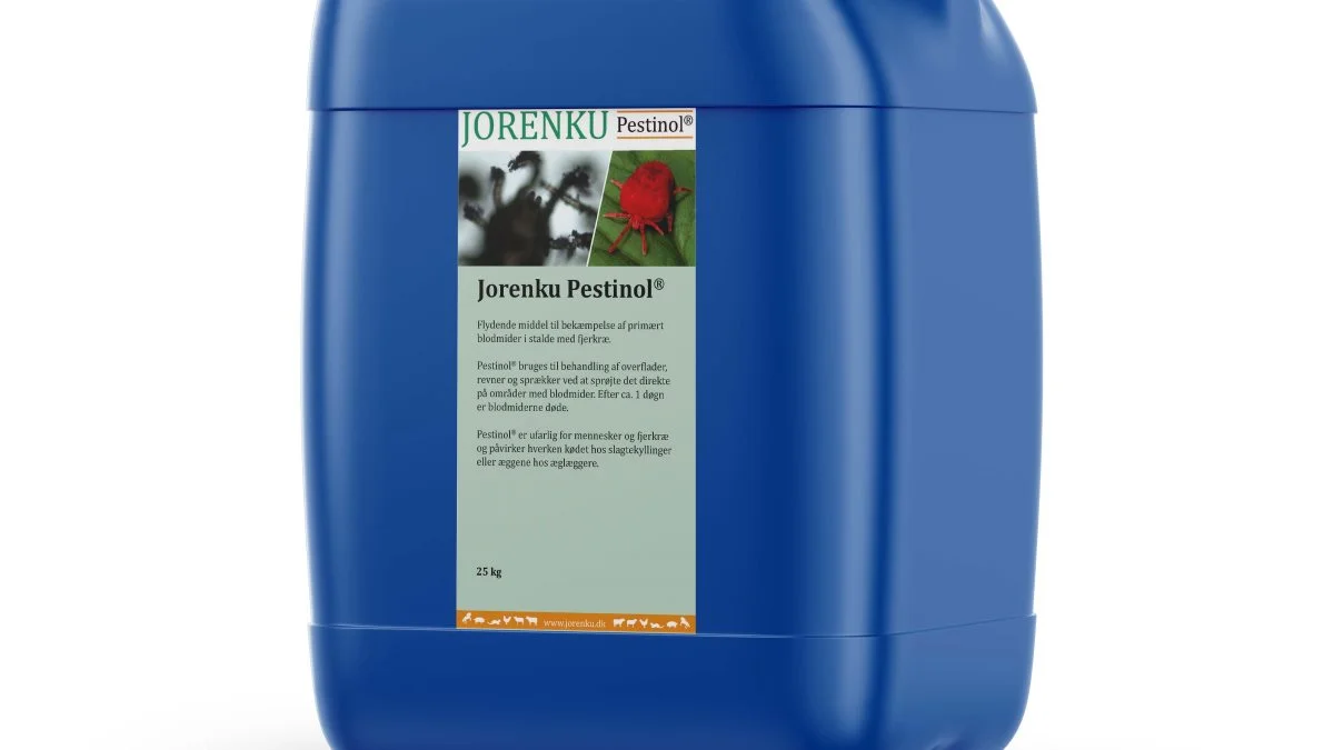 Jorenku har udviklet det nye produkt Pestinol, som dræber blodmider på cirke et døgn uden at påvirke fjerkræet.