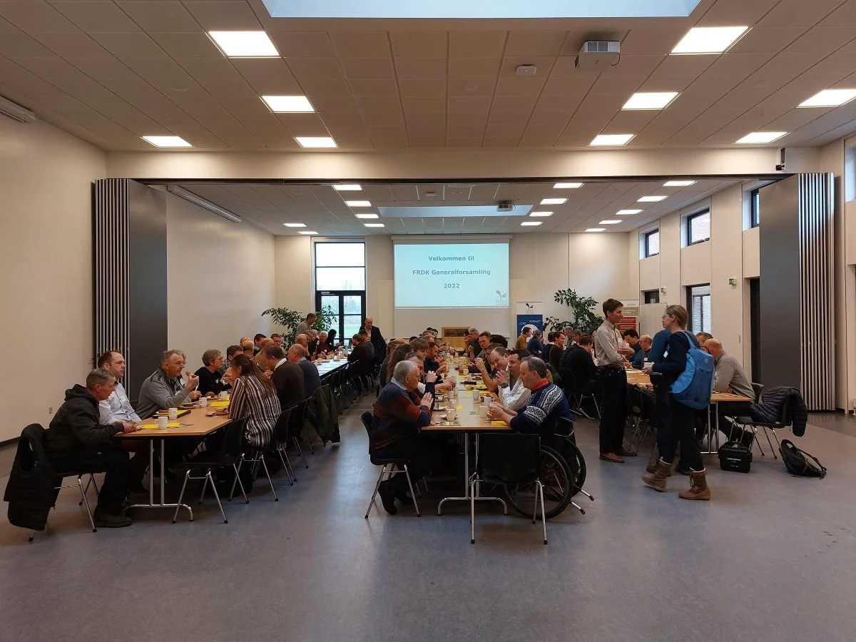 Cirka 120 deltog på FRDK's generalforsamling på Dalum Landbrugsskole. Foto: Kasper Stougård