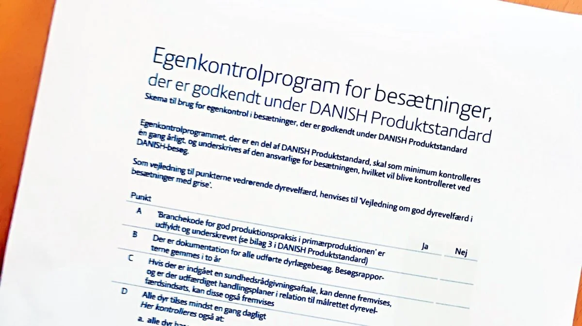 Det er den besætningsansvarliges ansvar, at egenkontrollen i Danish Produktstandard gennemgås og underskrives mindst én gang årligt. Fotos: Camilla Bønløkke