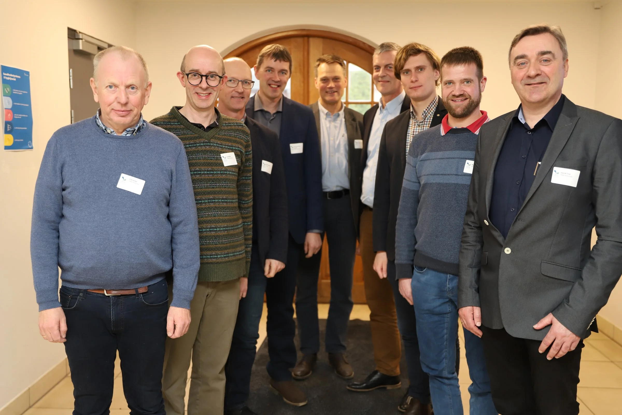 FRDK’s bestyrelse er nu på plads. Fra venstre ses Erik Sandal, Leo Bajlum, Niels Hansen, Henning Sjørslev Lyngvig, næstformand Kaare Larsen, Christian Wibholm, Frederik V. Larsen, Martin Molbo og formand Henrik Terp. Foto: FRDK