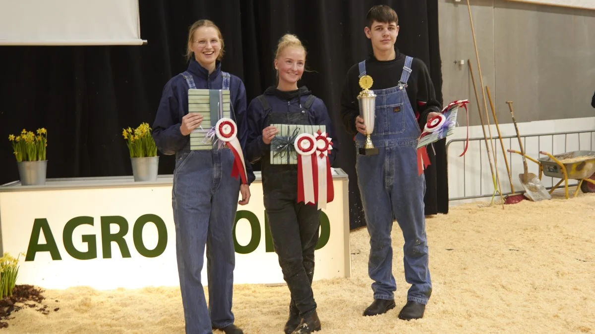 Danmarks bedste klippere blev fundet på Agro Nord onsdag. Vinderen i begynderklassen blev Mads Ager, mens første- og andenpladsen i ekspertklassen gik til Karoline Hagen og Lise Nørgaard (tv.). Fotos: Tenna Bang