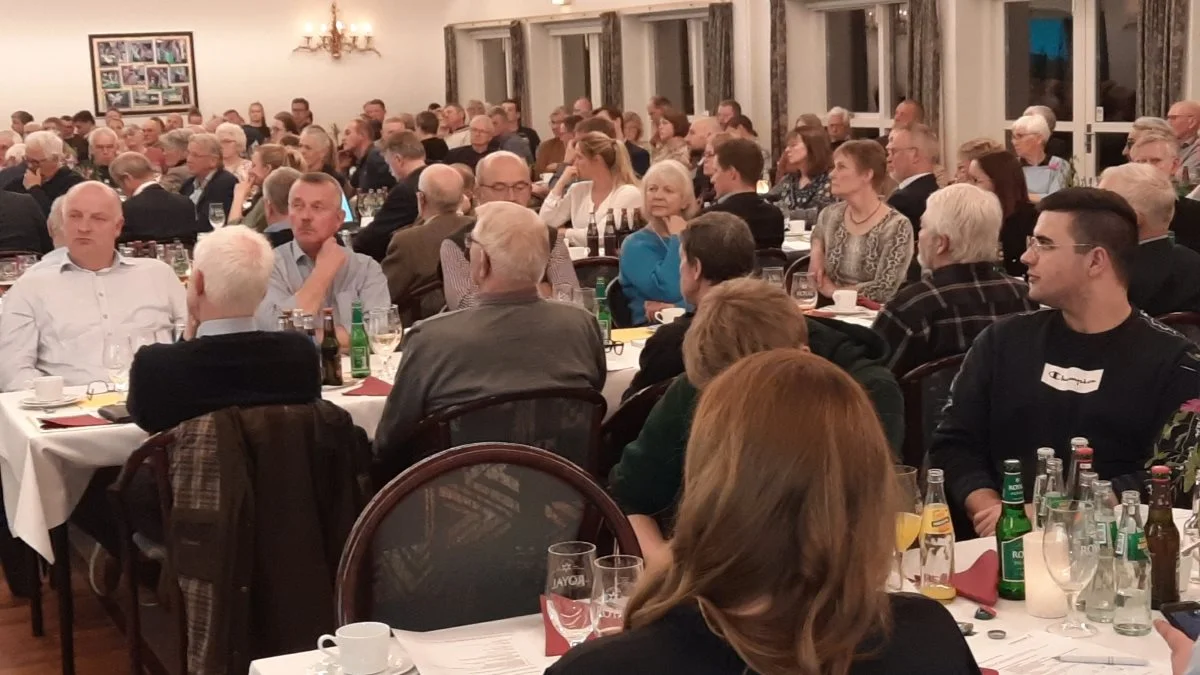 Omkring 200 var mødt op til generalforsamlingen i Landboforeningen Odder-Skanderborg, der blev holdt på Odder Park Hotel. Foto: John Ankersen