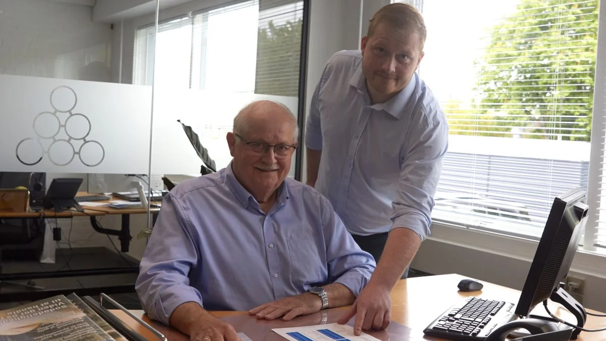 Palle Mortensen er nu administrerende direktør i fodervirksomheden Nutrax, Støvring. Han overtager posten efter sin far, Poul Martin Mortensen, som er fyldt 70 år. Foto: Tenna Bang