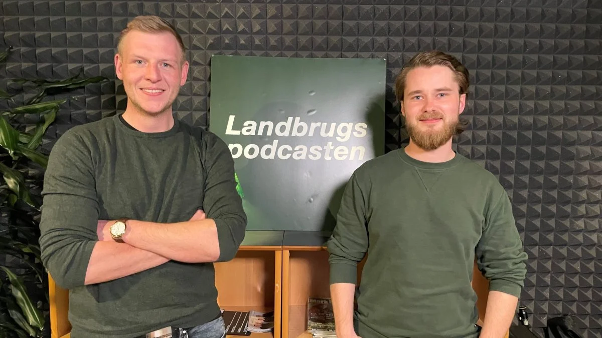 De to værter på Landbrugspodcasten, Anders Nøhr Lau (til venstre) og Mads Krabbe.