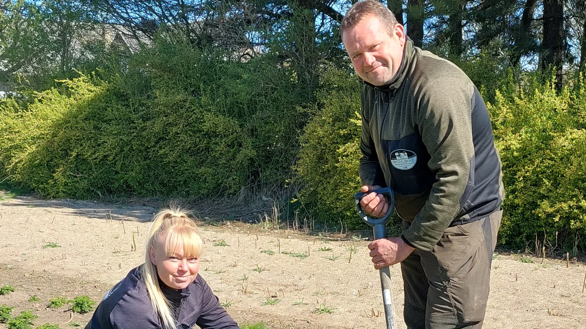 Verena og Michael Junge har haft ejendommen Skovløkke i Marslev siden 2015. Allerede året efter kom de først i kapløbet om de tidligste kartofler. 