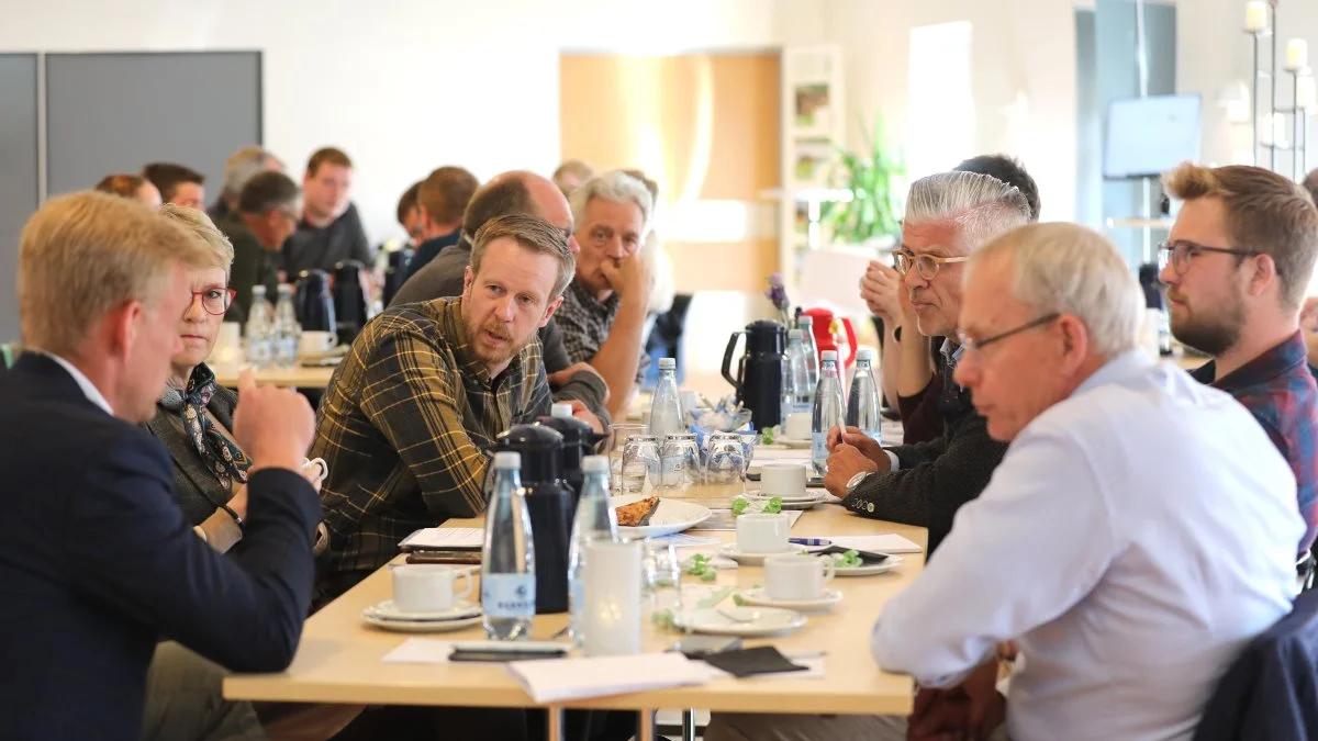 Omkring 50 landmænd deltog i klimadagen i Aulum. Foto: Jakob Mikolajewicz, Sagro