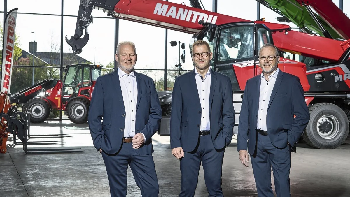 Ikke færre end tre distriktschefer har solgt Manitou-maskiner i et kvart århundrede. Foto: Gert Laursen