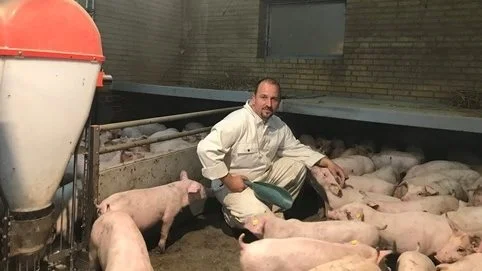 Det er Bogdan Petru Negru, der sammen med to medarbejdere står for smågrisene i staldene på Ryttergade. Foto: Wrang Agro