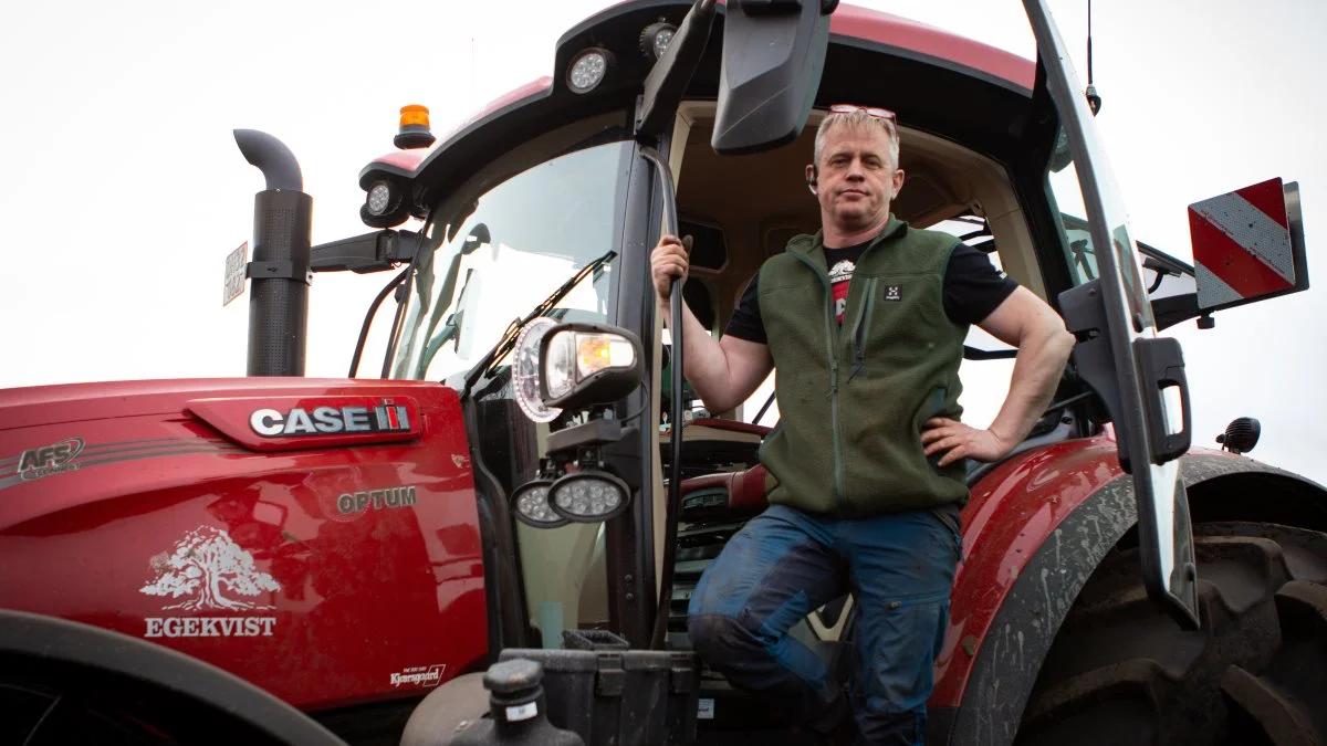 Morten Egekvist driver Egekvist Landbrug i Nordjylland, hvor man laver 30.000 smågrise, 6.000 slagtesvin og ejer 600 hektar. Fotos. Case IH