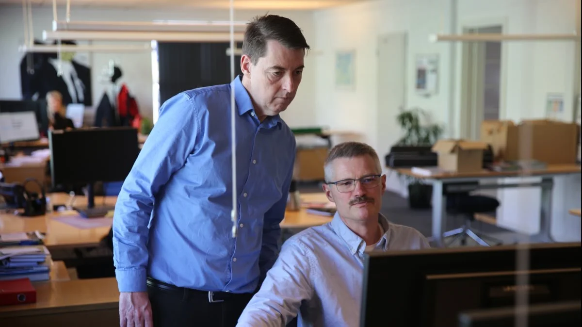 Det var Karsten Dollerup Christiansen (tv.), salgskonsulent i DLG, som foreslog Oluf Bøgh, at de kunne blive kollegaer. 