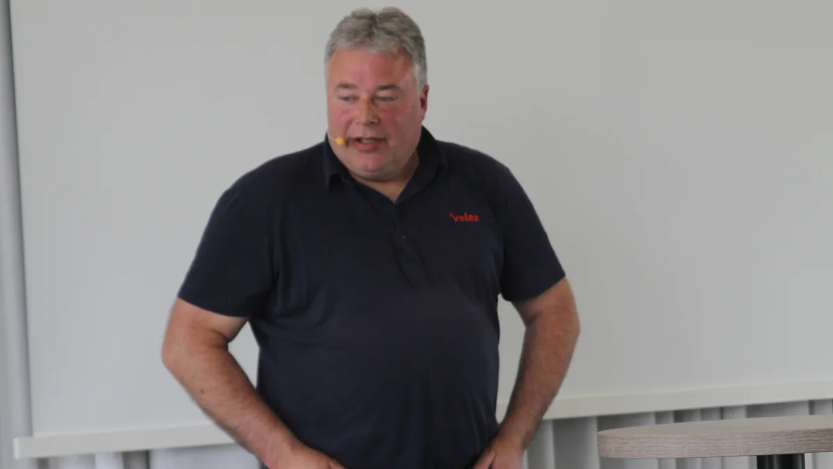 Peter Mejnertsen, afdelingschef økologi, Velas fortalte om visionen om et grønt sammenhold på Fyn, hvor Velas vil tilbyde at facilitere et sekretariat.