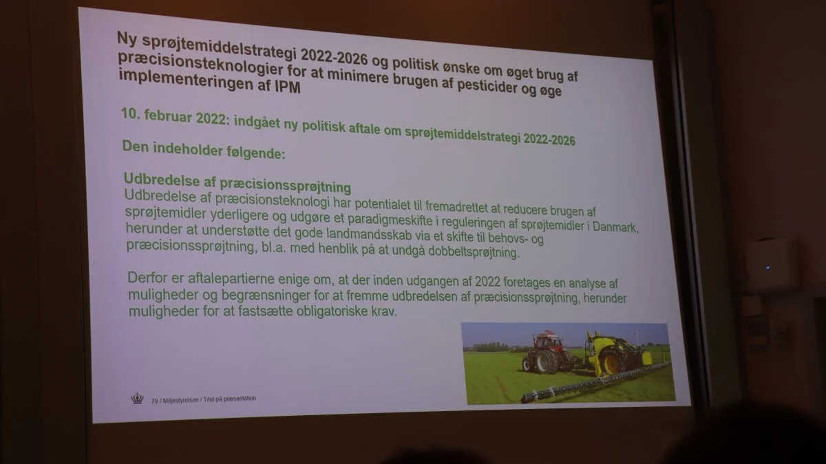 Der er netop vedtaget en ny sprøjtemiddelstrategi for 2022-2026 med ønske om meget mere brug af præcisionssprøjtning.