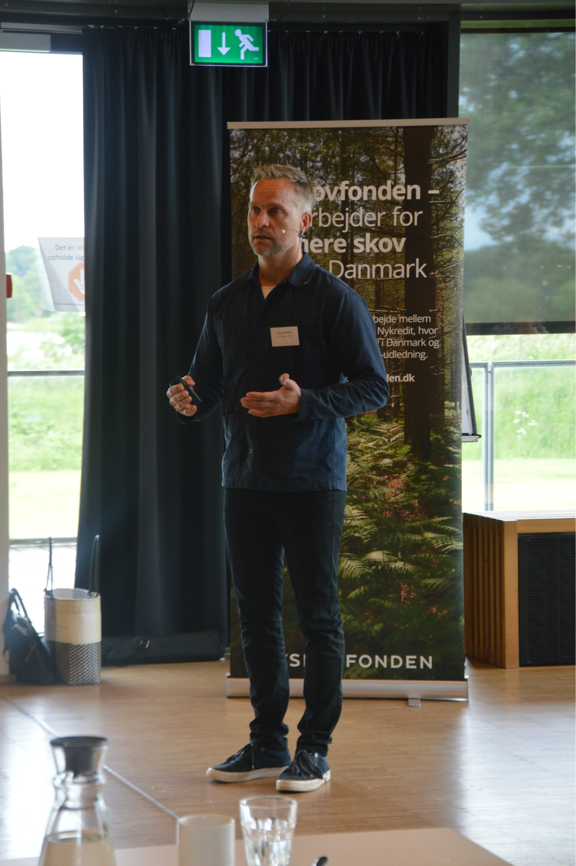 Rasmus Eriksen fra Sigridshøj ved Kalundborg fortalte blandt andet om at arbejde med dokumentation af bæredygtighed. Foto: VKST