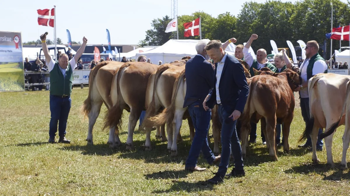 En af skuets mange vindere, Per Bak Lauersen (tv.), Arden, med sin imponerende limousine-gruppe. 