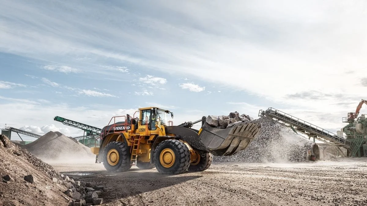 Den opgraderede L350H læssemaskine fra Volvo Construction Equipment (Volvo CE) er bygget til at påtage sig selv de vanskeligste opgaver. Pressefoto: Volvo Construction Equipment