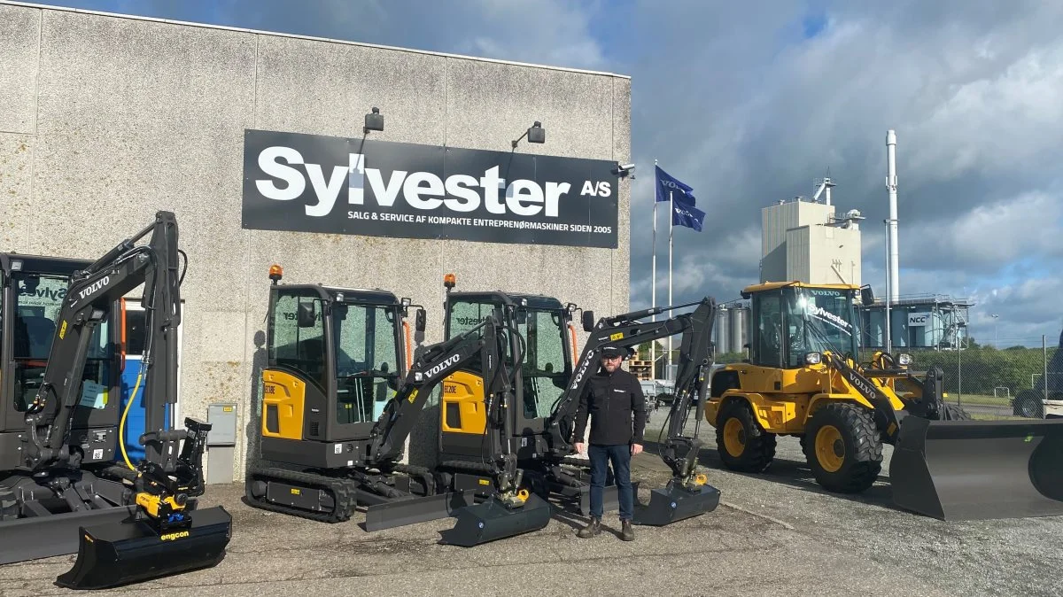 Sylvester A/S er autoriseret forhandler af Volvos kompakte entreprenørmaskiner. Virksomheden har nu udvidet sit leasingkoncept til at inkludere alle kompakte Volvo maskiner. Foto: Sylvester A/S.