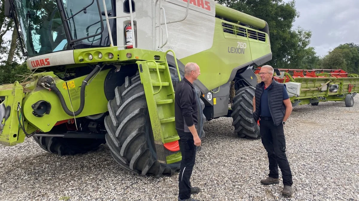 Formand for Udvalget for Planter og Natur Peter Poulsen på besøg hos Boje & Eriksen Landbrug I/S. Foto: Djursland Landboforening