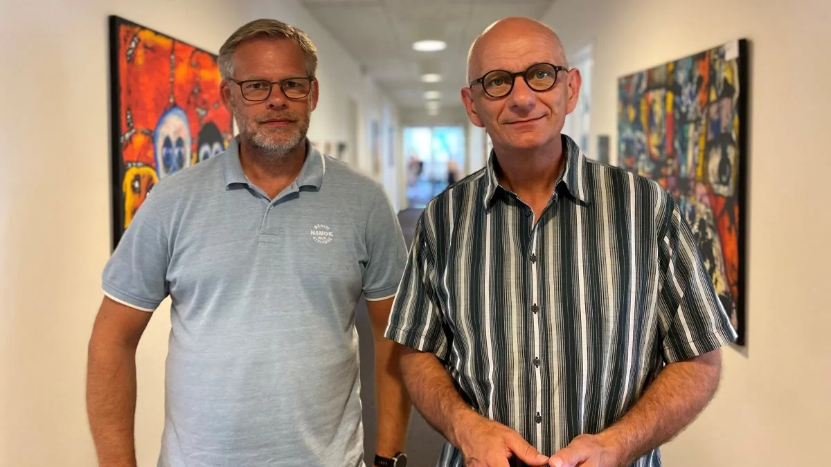 Frank Rasmussen (tv.) og Erik Bendix Jensen (th.) bliver Djursland Landboforenings nye ESG-rådgivere. Foto: Djursland Landboforening
