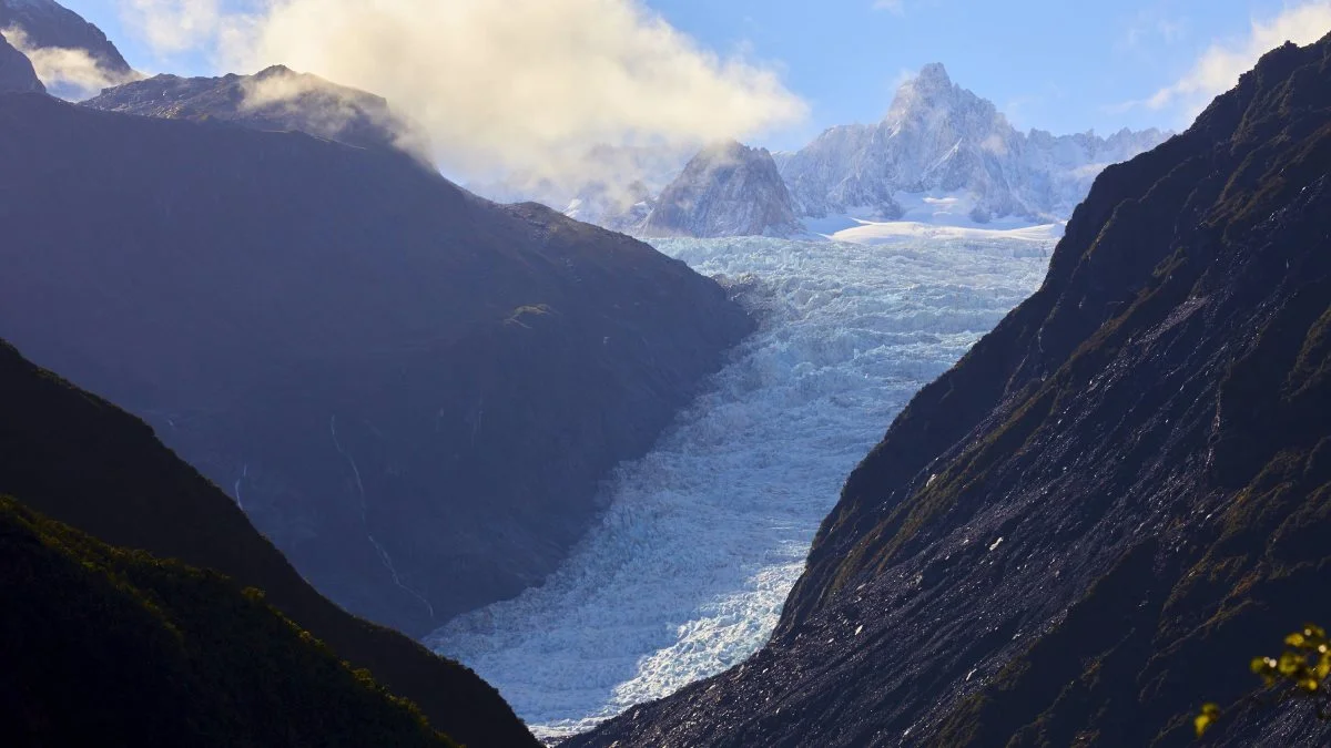 New Zealand har en overvældende natur som eksempelvis denne gletsjer, som studieturen også inkluderer.