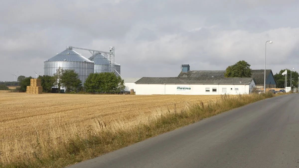 Med udvidelserne på Fyn - 10.000 tons i de to nye siloer i Birkum og 7.000 tons på anlægget i Kattebjerg, er den samlede lagerkapacitet hos Ewers nu på over 200.000 tons. Foto: Erik Hansen
