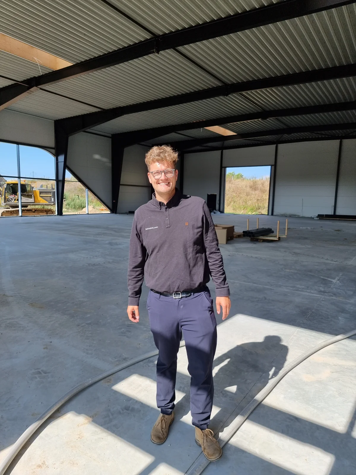 Jakob Helms i den nye bygning, der fremover skal huse Helms TMT-Centret på Sjælland. Foto: Anders Lei