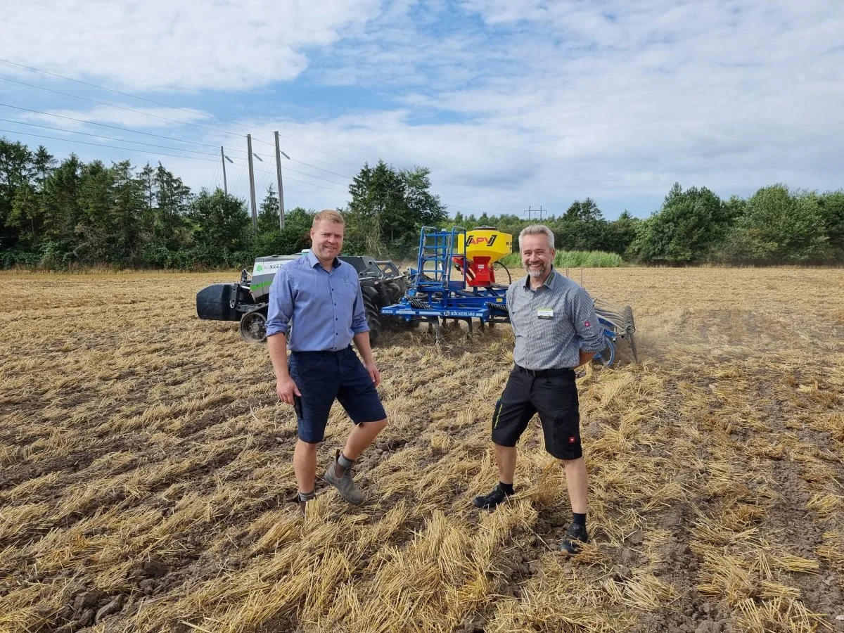 Thorsen-Teknik og FMR Maskiner udgør tilsammen AllAgBots Nordic, der er den danske distributions- og servicepartner. Her repræsenteret af Anders Højte (tv.) og Torben Thorsen (th.). Foto: Anders Lei