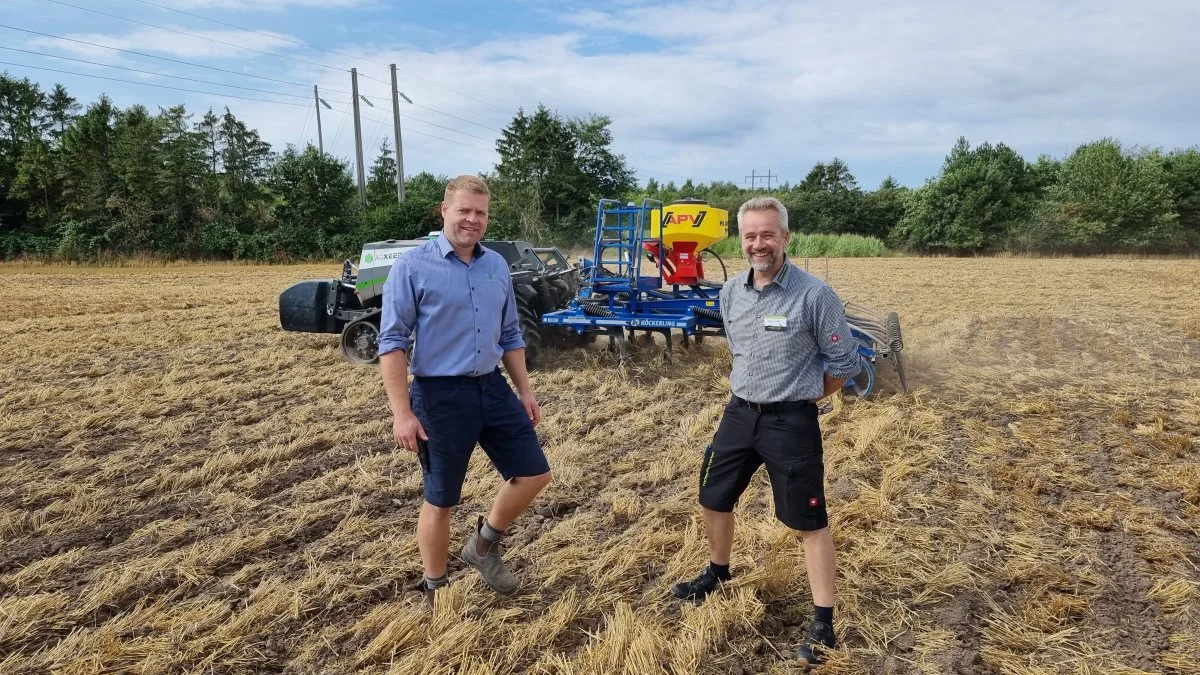 AllAgBots Nordic og AgXeeds førerløse robot under sin danske premiere ved Ringsted. Foto: Anders Lei