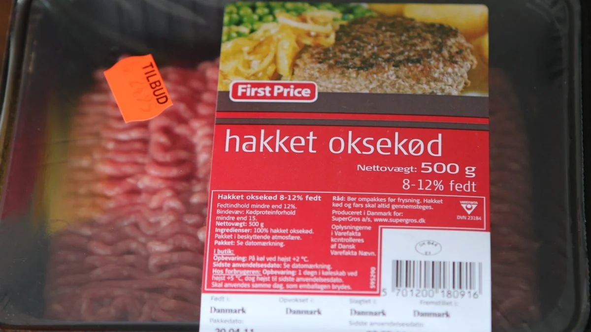 Hakket oksekød indtager førstepladsen blandt varer, der er steget markant i pris inden for det seneste år. Foto: Anne Wolfenberg