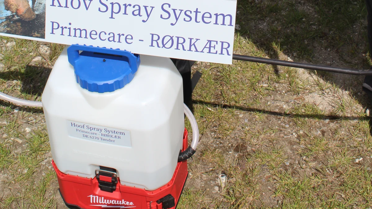 Klov Spray System er baseret på kendte produkter og dele – blandt andet Milwaukee. Foto: John Ankersen