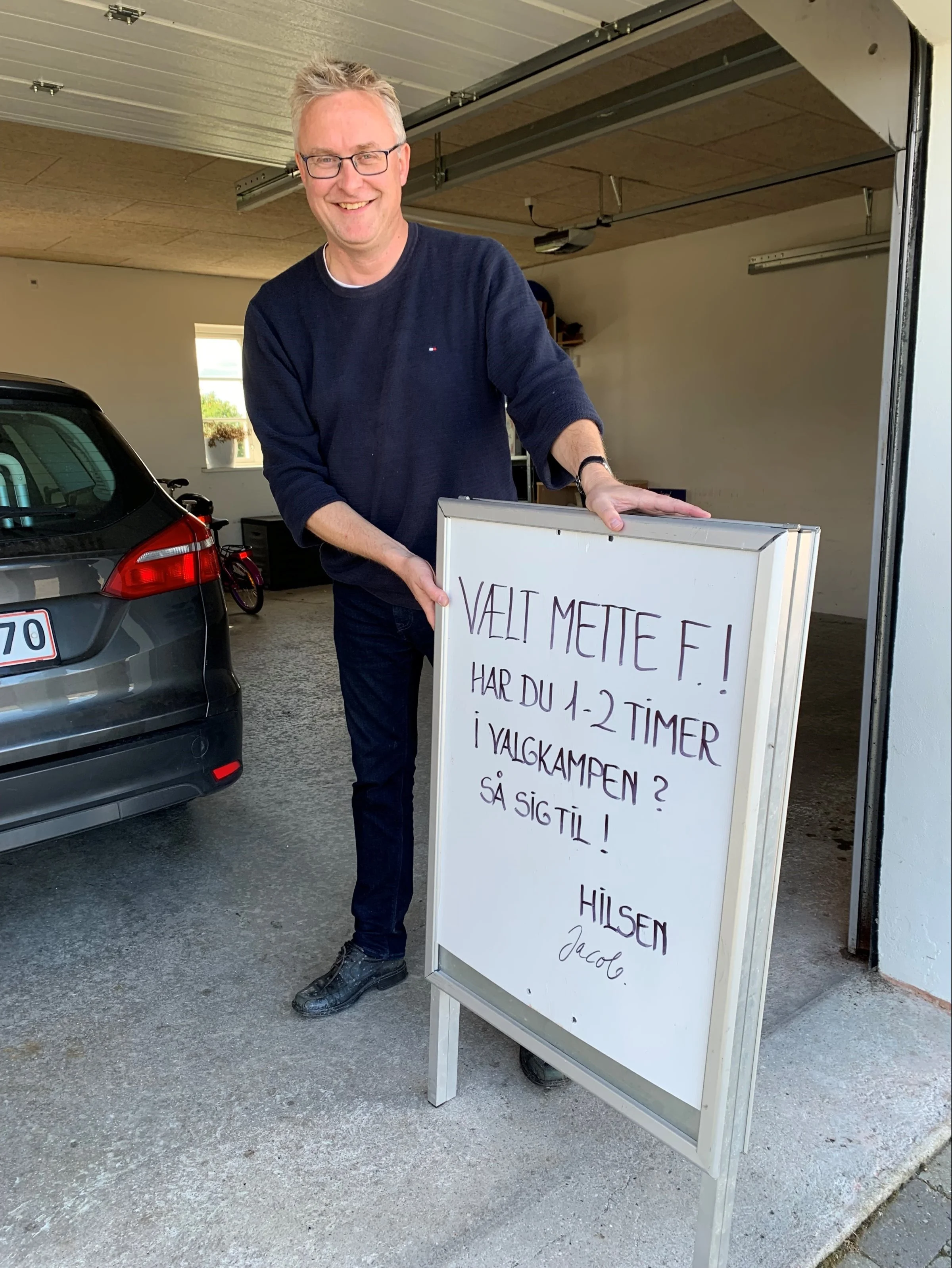 Jacob Jensen håber naturligvis ikke, at Mette Frederiksen bliver genvalgt som statsminister. Foto: Jesper Hallgren