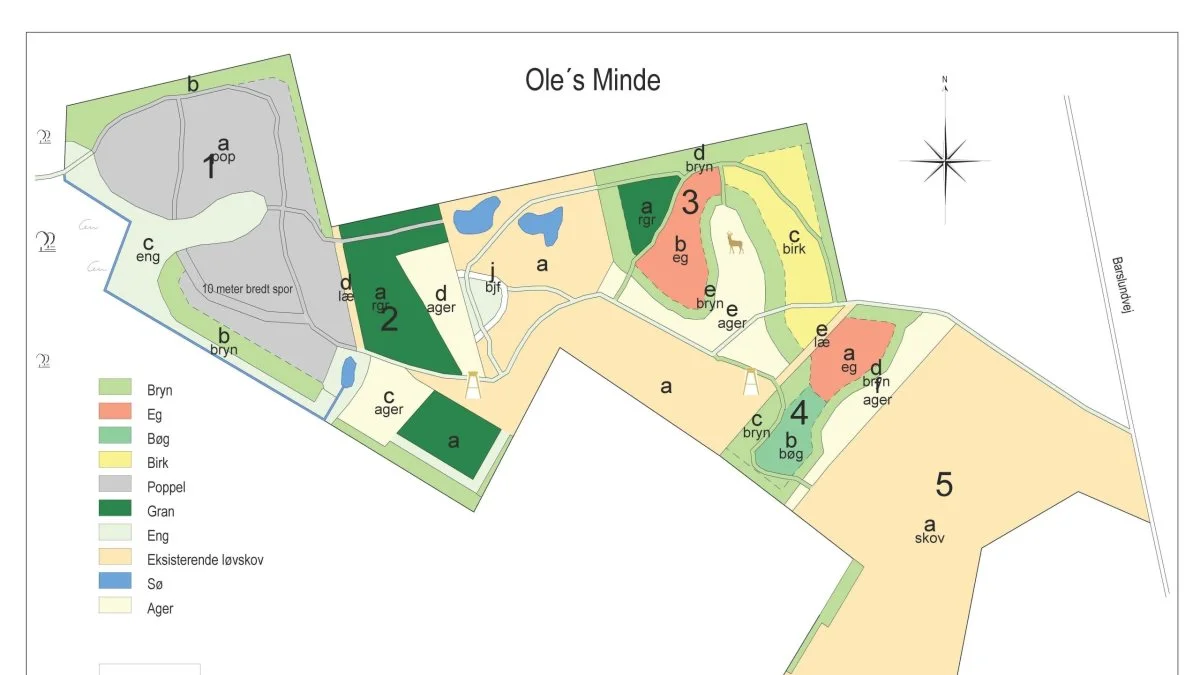 Tegning af indretningen af Jaques Spindlers jagtejendom.