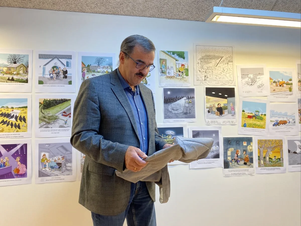 Christian Jensen, formand for Landboforeningen Kronjylland og nu forhenværende formand for L&F Østjylland, holdt tale til arrangementet. Foto: Djursland Landboforening