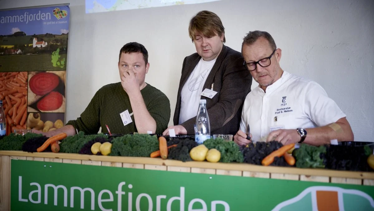 De tre kokke i dommertrioen var (fra venstre): Jeppe Foldager, Dragsholm Slot, Claus Henriksen, Restaurant Mota, og Poul Bøje Nielsen, Skoemagerkroen. Foto: Sten Jørgensen