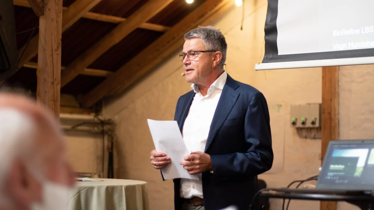 Der er meget lavere nitratudvaskning ved græsproduktionen i sammenligning med etårige afgrøder, fortalte Vagn Hundebøll ved konferencen. Fotos: Henning K. Andersen