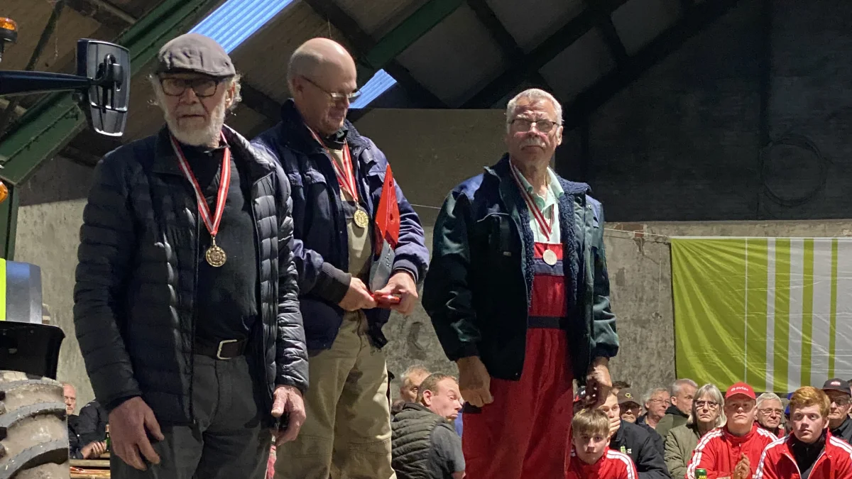Aksel Østerlund vandt bronze medalje i klassen Veteran 1-furet til DM i pløjning. Foto: Ingrid Stengård