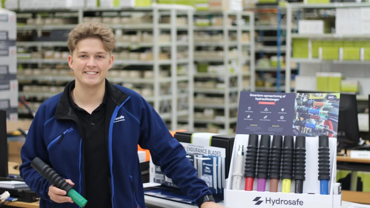 Rasmus Bahne Hyldal er direktør i iværksættervirksomheden Hydrosafe, som har fået tildelt stjerner af Agromek og selv skal have en stand på messen. Foto: Anders Lei