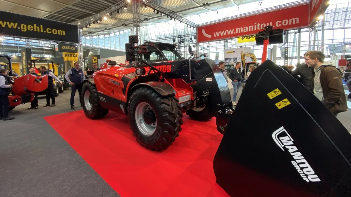 På EuroTier-udstillingen lancerede Manitou en ny teleskoplæsser, MLT 850-145 V+, der er fjerde model i NewAg XL-serien. Foto: Per Jørgensen