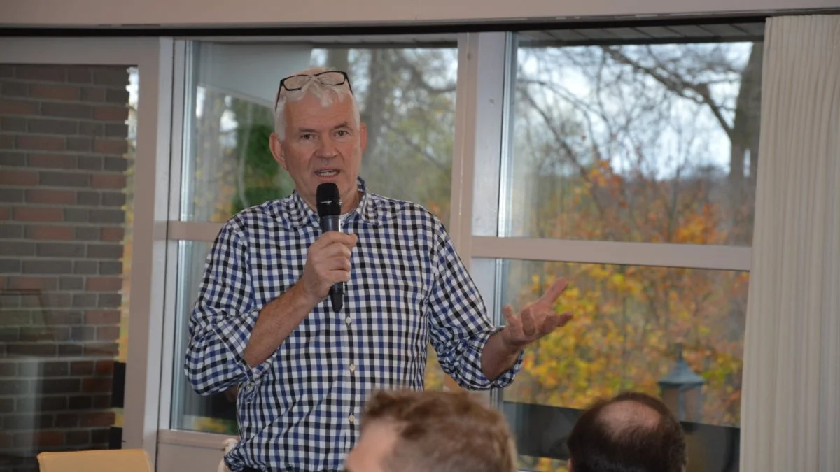 Børge Sørensen, direktør, Landbrugsrådgivning Syd, bød velkommen ved klimadagen på Hotel Christiansminde i Svendborg.