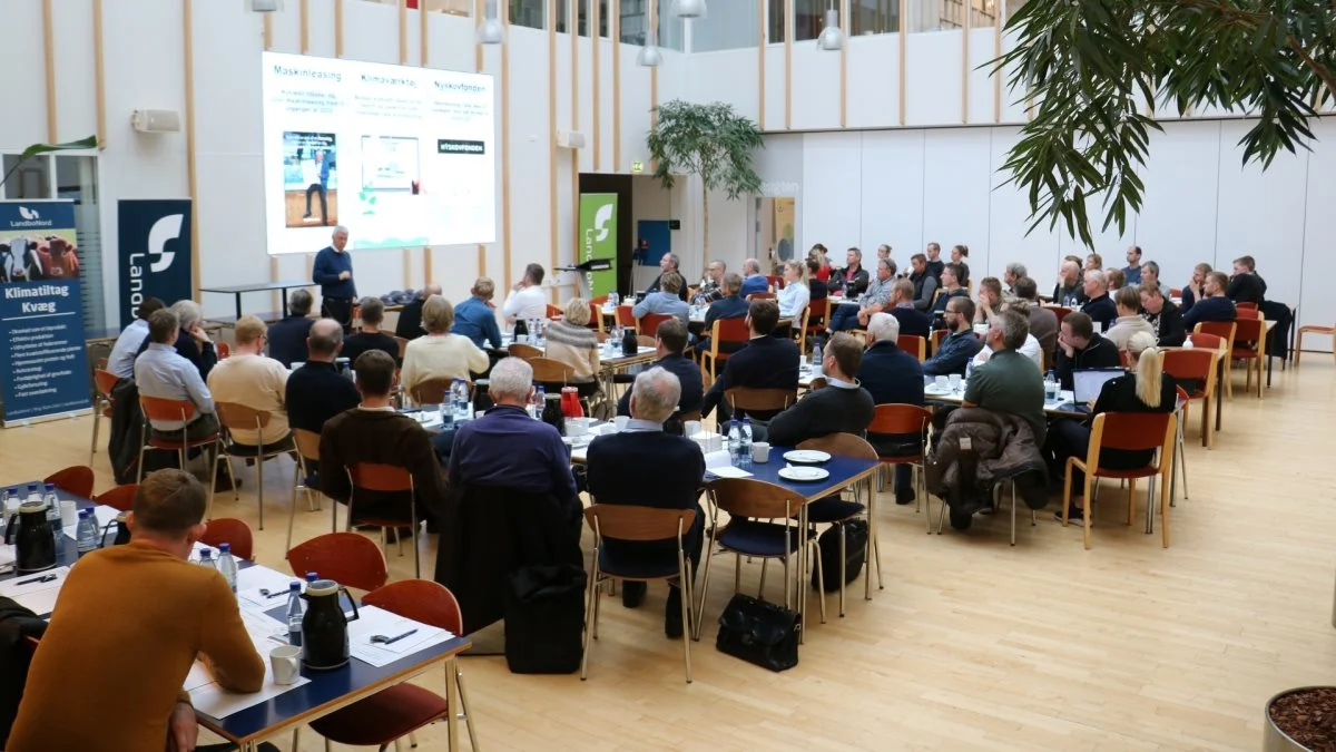 Der blev blandt andet fortalt om klimaværktøjet ESGreen Tool, da LandboNord og Seges Innovation havde inviteret til klimadag. Foto: LandboNord