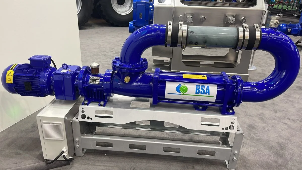 Østrigske Bauer udstiller for første gang i Danmark firmaets blå BSA Helix-pumper. Foto: Bauer