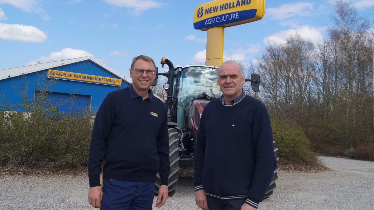 Torben Nielsen (til venstre) og Niels Lauritzen er begge indehavere af Slagelse Maskinforretning. Torben Nielsen er dog direktør og daglig leder. Arkivfoto