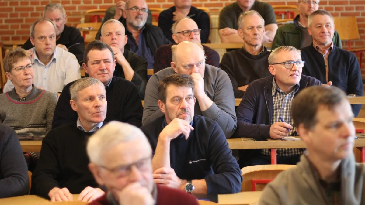 Der er mange perspektiver i at opgøre nettoindlejringen af CO2 på sin bedrift, lød budskabet til forsamlingen på Vestjyllands Andels inspirationsdag på BGI Akademiet ved Hornsyld. Fotos: Morten Ipsen