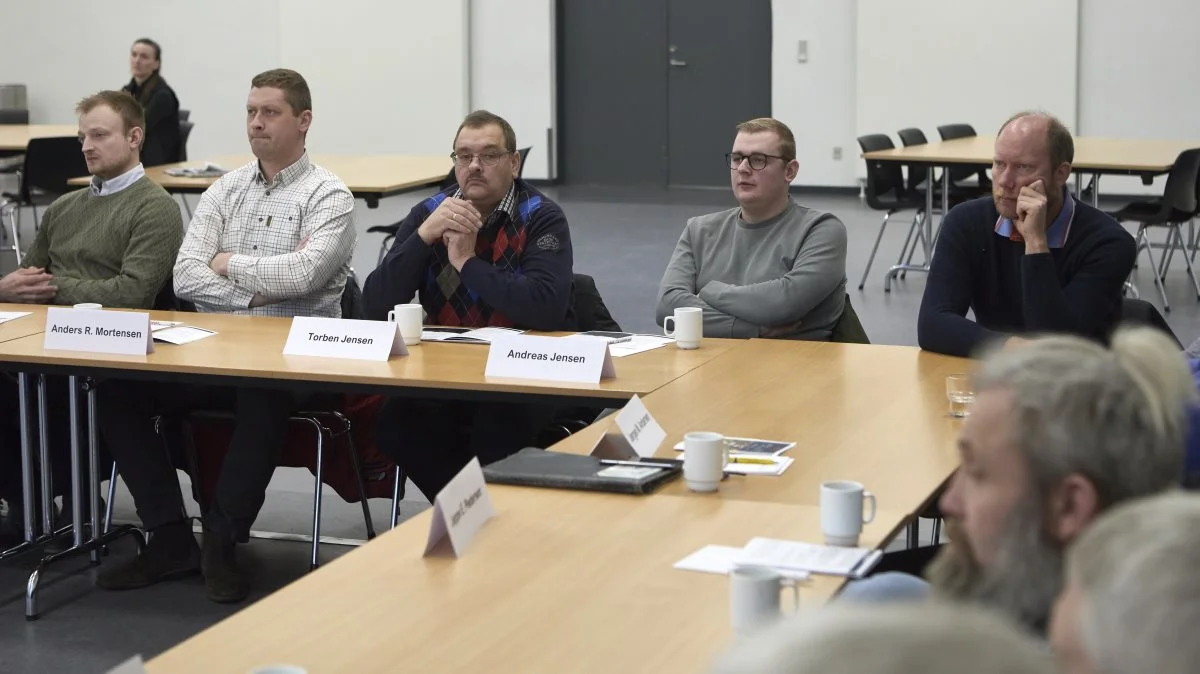 21-årige Andreas Jensen var med for første gang på planteavlskurset. Han er netop færdig med landmandsuddannelsen og er blevet ansat hos sin far, Torben Jensen, Vesterballegaard ved Ejby. Bedriftens markmand Mads Greve (i forgrunden) deltog for 10. år i træk.